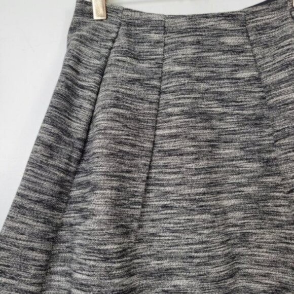 Madewell | Countdown Pleated A line Skirt Tweed Gray - Picture 4 of 8